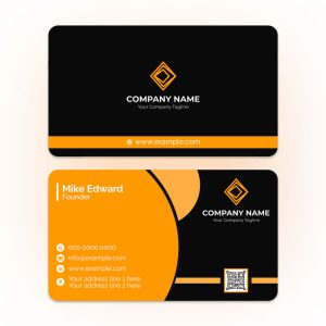 کارت ویزیت فلت تیره رنگی