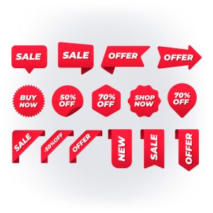 وکتور لیبل برچسب فروش