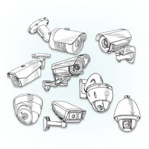 وکتور اسکیچ دوربین مدار بسته