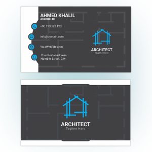 کارت ویزیت آرشیتکت تیره