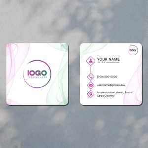 کارت ویزیت مربعی کلاسیک