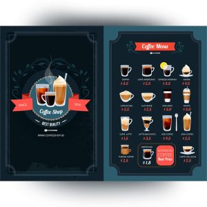 قالب لایه باز منوی کافی شاپ