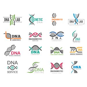 لوگو وکتور DNA و آزمایشگاه ژنتیک