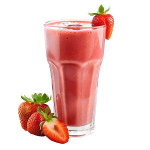 طرح لیوان آب میوه توت فرنگی