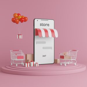طرح 3 بعدی آنلاین شاپ