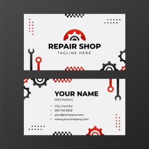 نمونه کارت ویزیت آماده تعمیرکار