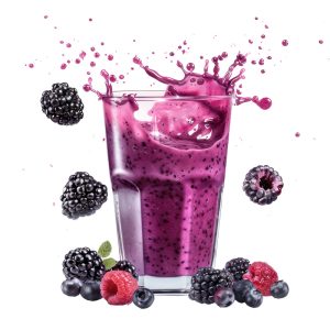 طرح لیوان آبمیوه شیک تمشک