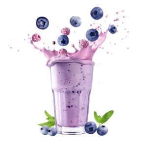 طرح لیوان آبمیوه شیک بلوبری