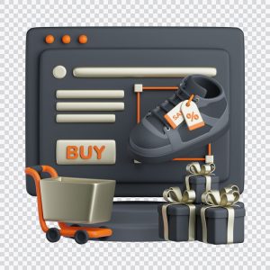 آبجکت 3d فروشگاه اینترنتی