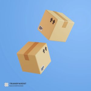 آبجکت 3d باکس های بسته بندی