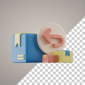 آبجکت 3d بازگشت محصول