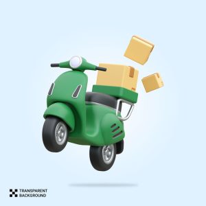 آبجکت 3d پیک موتوری ارسال محصول