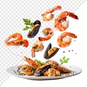تصویر بشقاب خوراک میگو