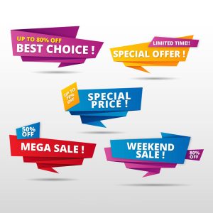 وکتور برچسب فروش ویژه رنگی