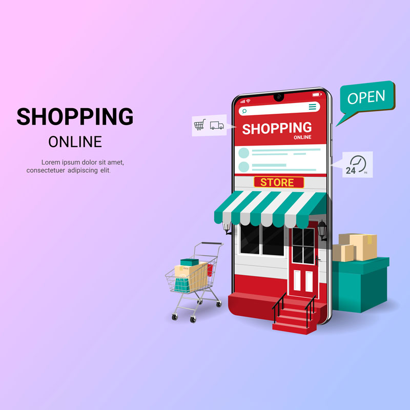 وکتور موبایل آنلاین شاپ وکتور موبایل آنلاین شاپ