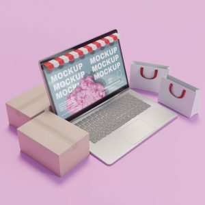 موکاپ لپ تاپ آنلاین شاپ