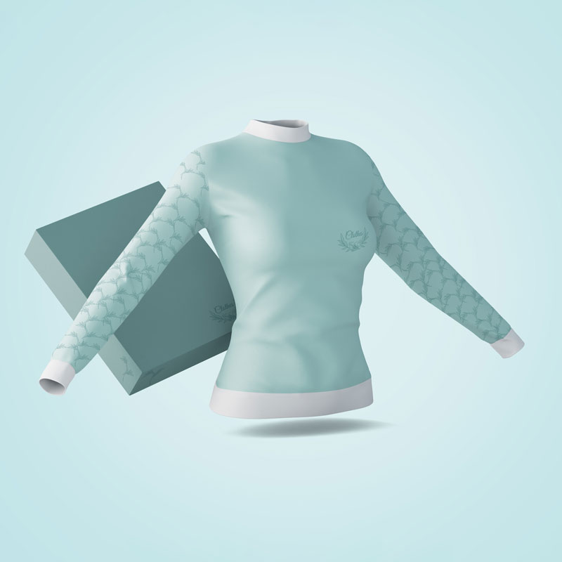 موکاپ بلوز زنانه و جعبه موکاپ بلوز زنانه و جعبه
