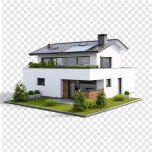تصویر 3D خانه ویلایی لوکس
