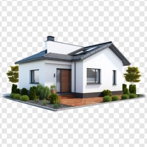 تصویر 3D خانه ویلایی شیک