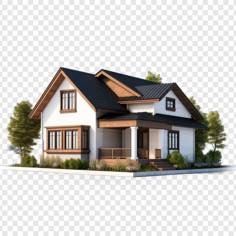 تصویر 3D خانه ویلایی روستایی تصویر 3D خانه ویلایی روستایی