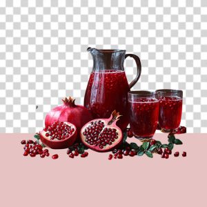 تصویر انار و آب انار با دانه