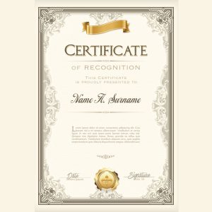 دانلود فایل سرتیفیکیت طرح کلاسیک