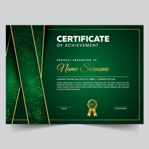 دانلود فایل نمونه سرتیفیکیت سبز