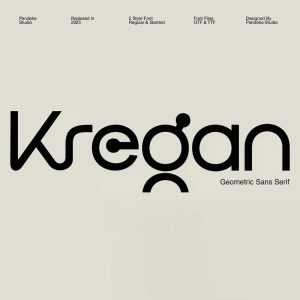 فونت انگلیسی Kregan
