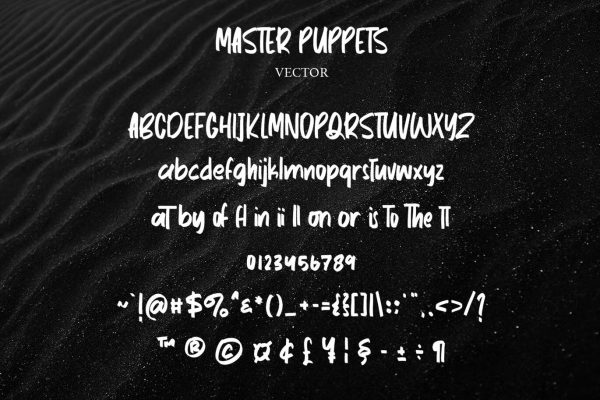 فونت انگلیسی master puppets - تصویر 6