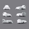 موکاپ تخت خواب تک نفره - تصویر 3