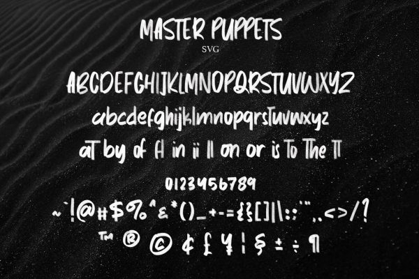 فونت انگلیسی master puppets - تصویر 2
