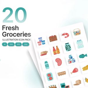 مجموعه آیکون سوپرمارکت
