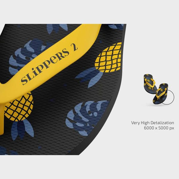 طرح موکاپ دمپایی لاانگشتی - تصویر 2