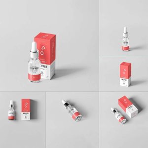 موکاپ قطره چکان با جعبه