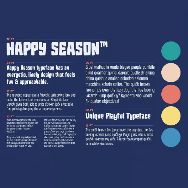 فونت انگلیسی Happy Season - تصویر 7