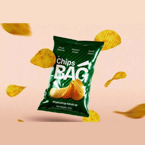 موکاپ پاکت چیپس تبلیغاتی - تصویر 2