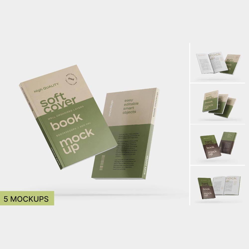 موکاپ کتاب معلق موکاپ کتاب معلق