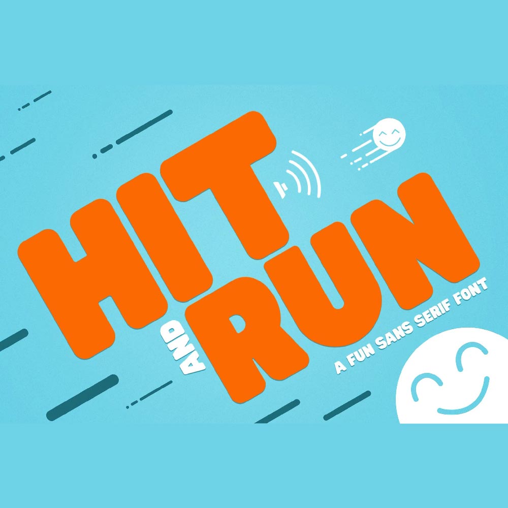 فونت انگلیسی Hit and Run فونت انگلیسی Hit and Run
