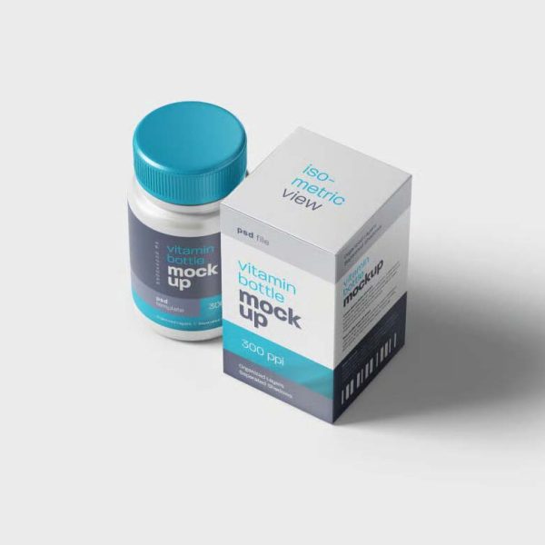 طرح موکاپ قوطی دارو - تصویر 2