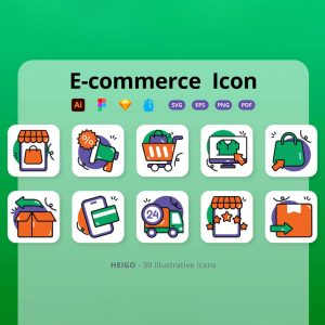 باندل آیکون فروشگاه اینترنتی