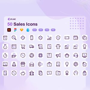 50 آیکون حراج و تخفیف