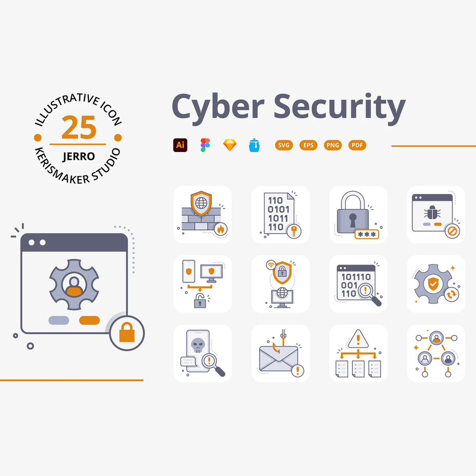 باندل آیکون امنیت سایبری باندل آیکون امنیت سایبری
