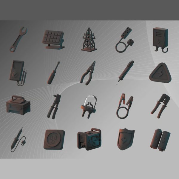 باندل آبجکت لوازم الکتریکی 3D - تصویر 3