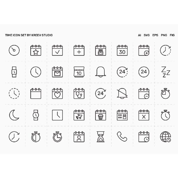 40 آیکن زمان - تصویر 2