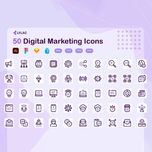 50 آیکون دیجیتال مارکتینگ
