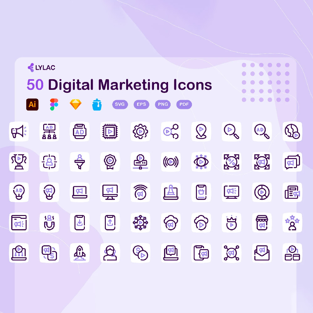 50 آیکون دیجیتال مارکتینگ 50 آیکون دیجیتال مارکتینگ
