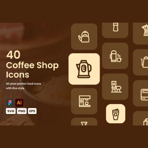 40 آیکن کافی شاپ