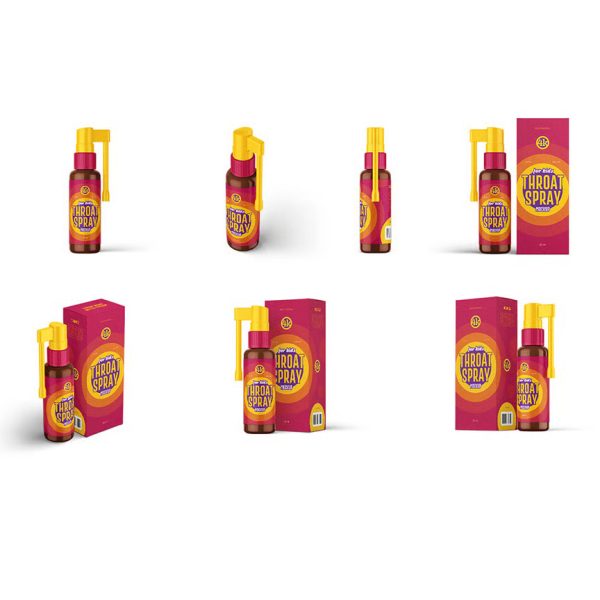 طرح موکاپ بطری اسپری گلویی - تصویر 2
