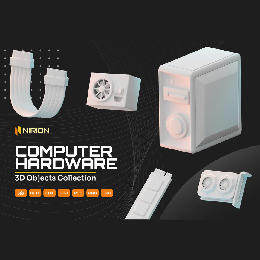باندل آبجکت قطعات کامپیوتر 3D باندل آبجکت قطعات کامپیوتر 3D