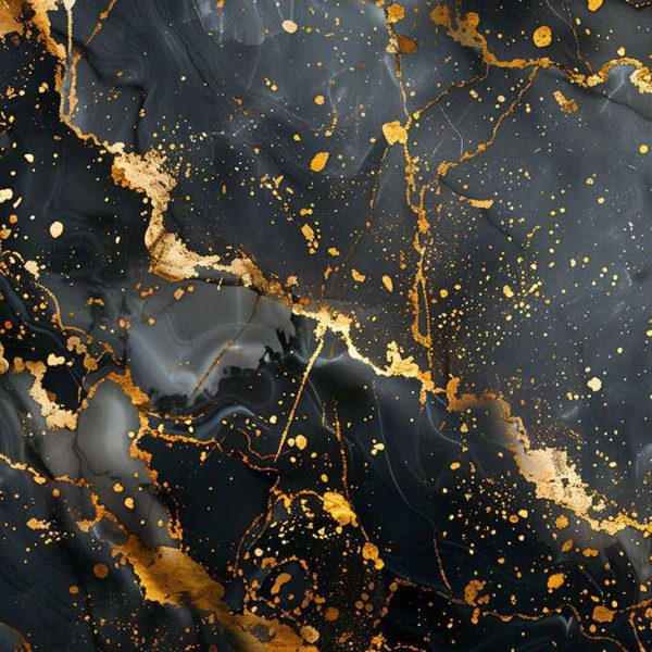 باندل پترن ماربل سیاه با آبسترکت طلا - تصویر 7